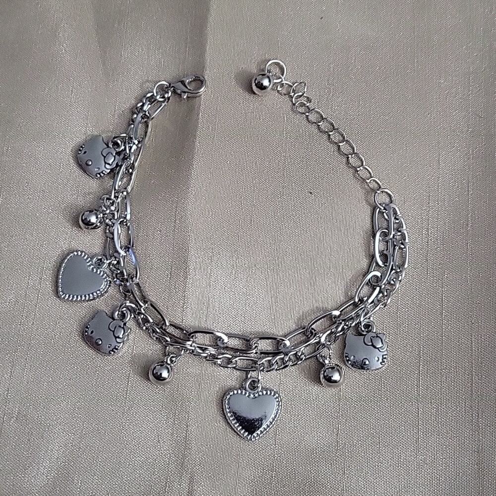 Sanrio Hello Kitty silver charm bracelet